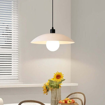 Minimalistisk hvid glas pendel