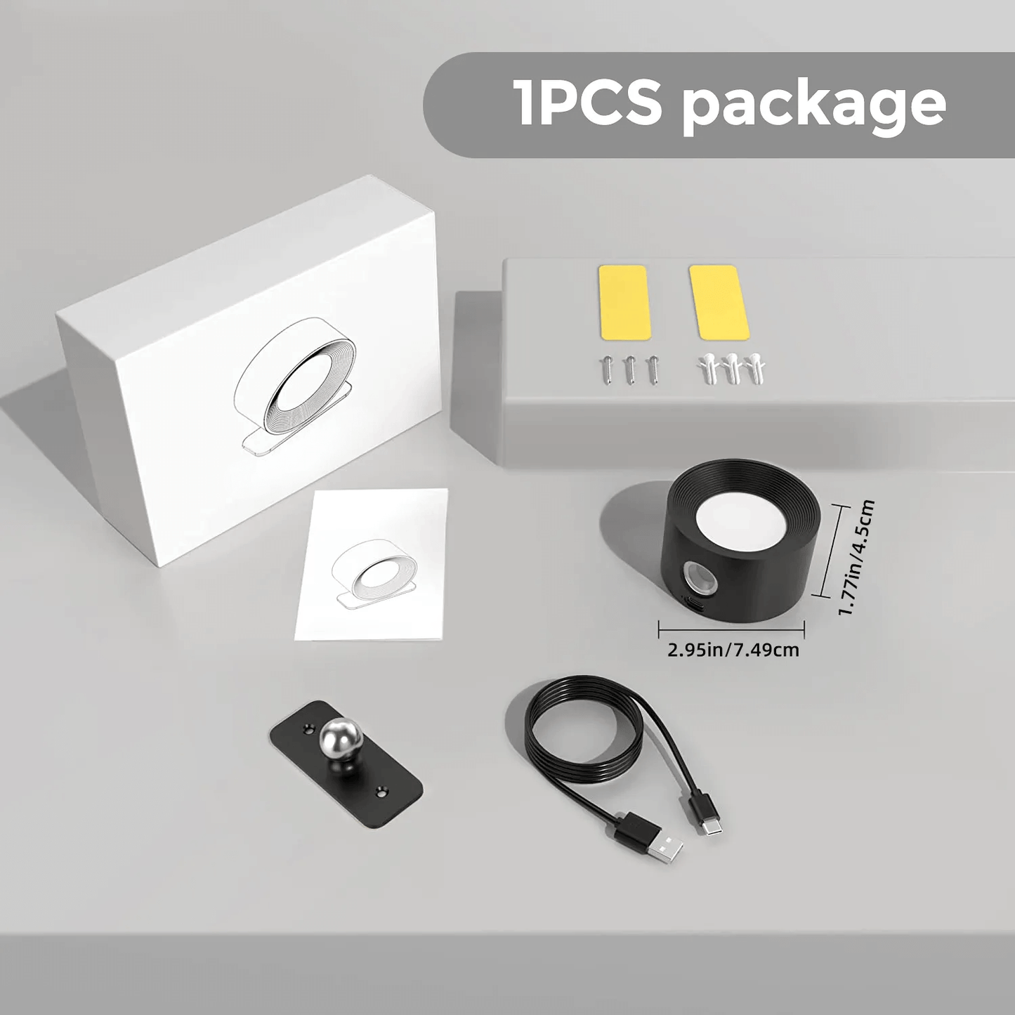 Trådløs LED Væglampe med Dæmpbar Lys