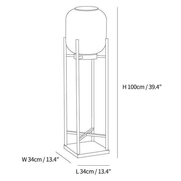 Solcelle gulvlampe lanterne udendørs