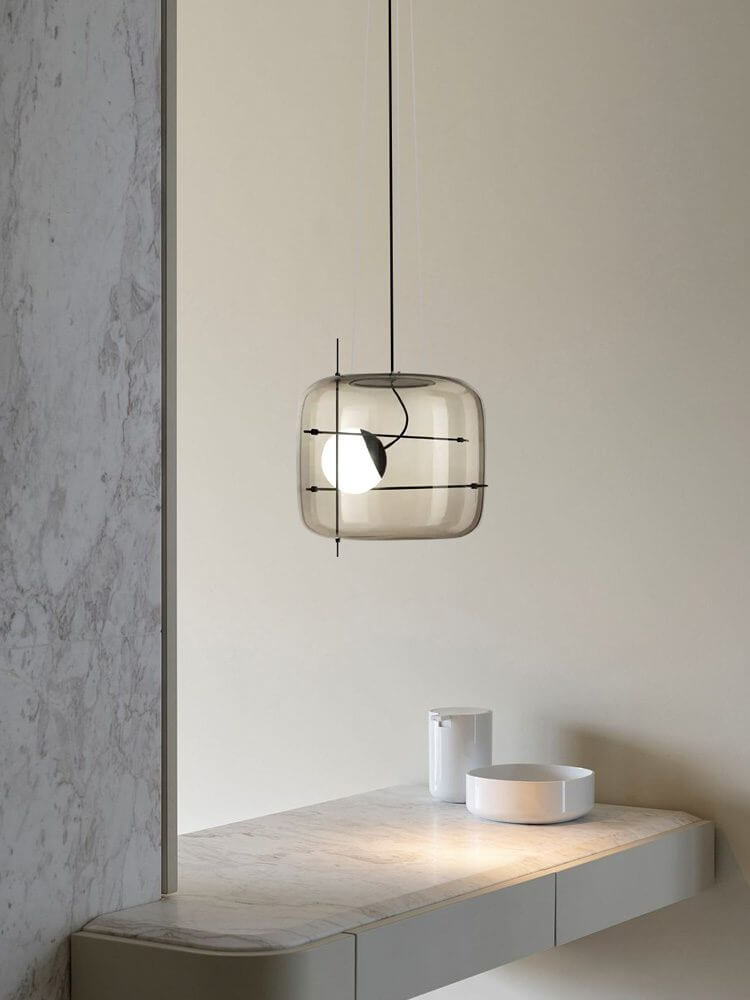 Elegant Glas Pendellampe - 30cm