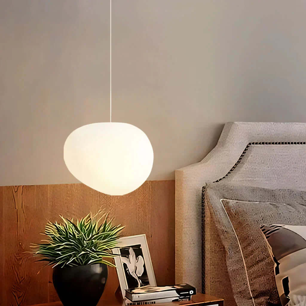 Hvid Pebble Pendel - Elegant Designlampe