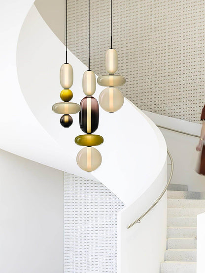 Farverig Glas Pendel - Moderne Designlampe