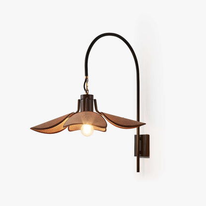 Elegant Blomster Væglampe 52cm - Metal & Hør