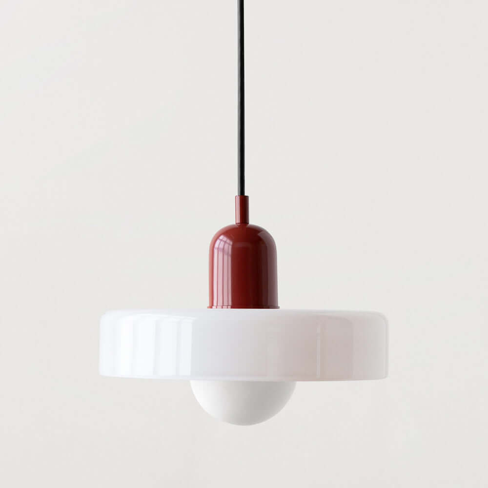 Farvet Glas Pendellampe - Bauhaus Design