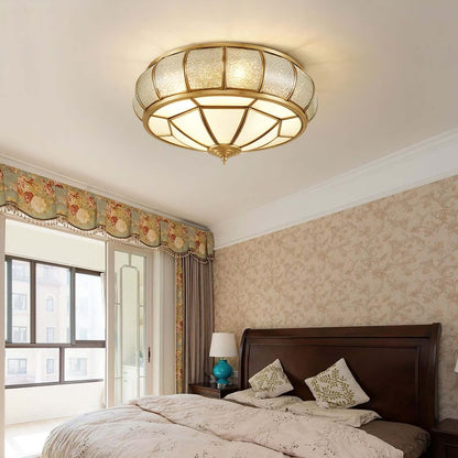 Loftslampe i Tekstureret Glas