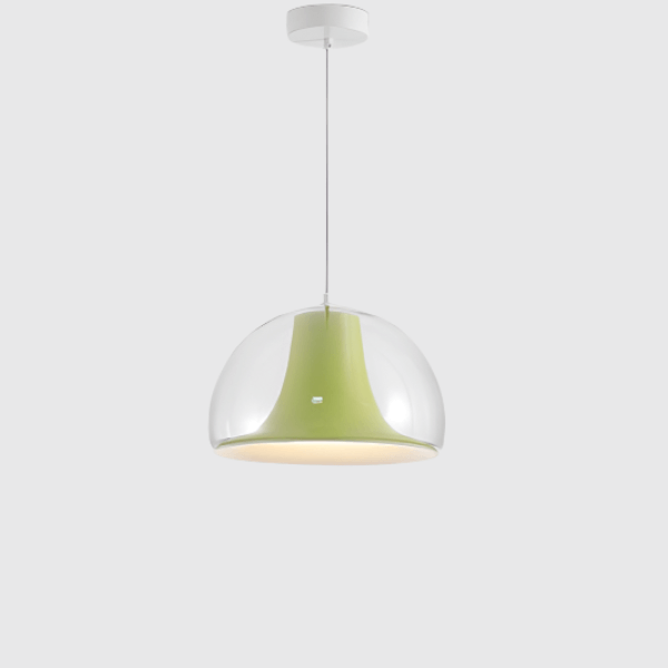 Elegant Halvcirkelformet Glas Pendellampe