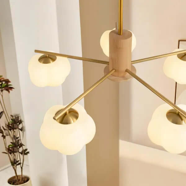 Moderne Loftslampe i Træ & Metal