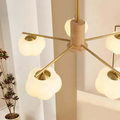 Moderne Loftslampe i Træ & Metal