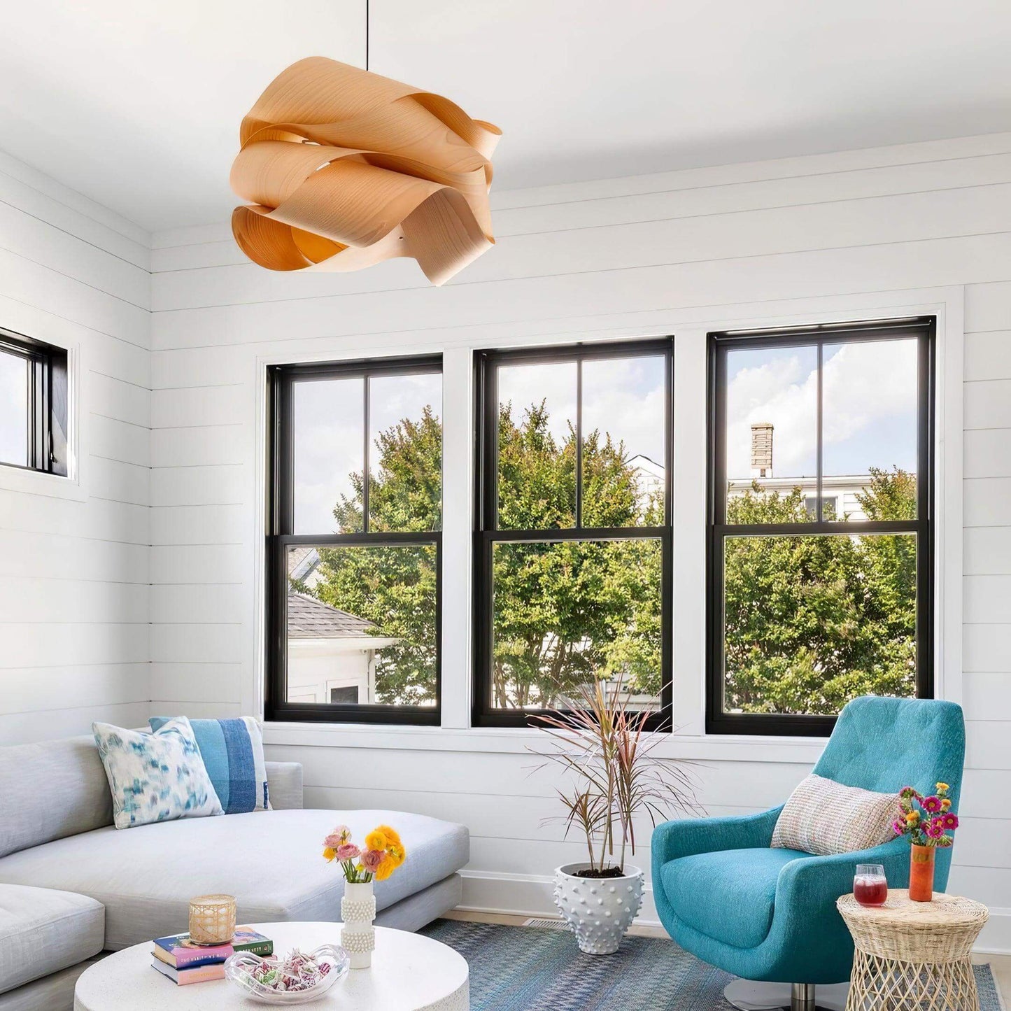 Elegant Træ Pendellampe | Moderne Design