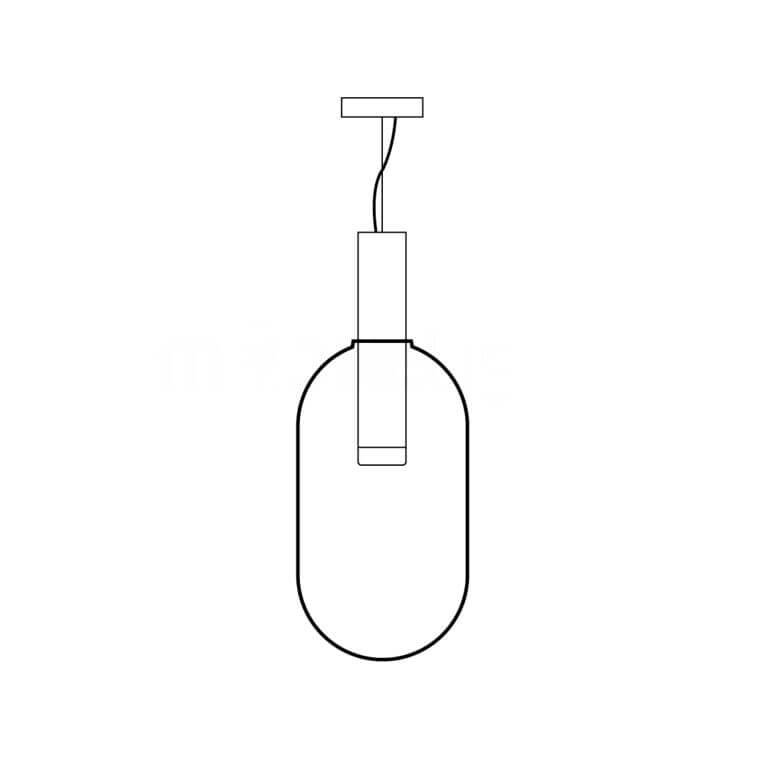 Elegant Pendel Lampe i Glas & Metal - Isabel