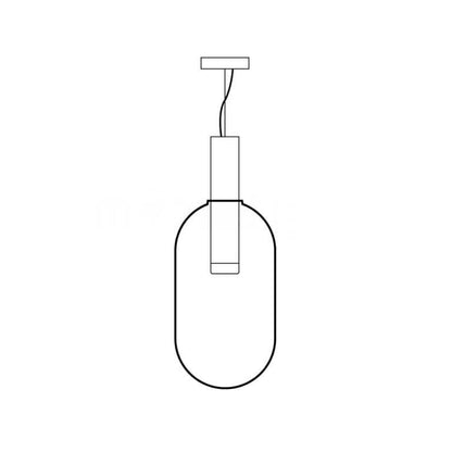 Elegant Pendel Lampe i Glas & Metal - Isabel