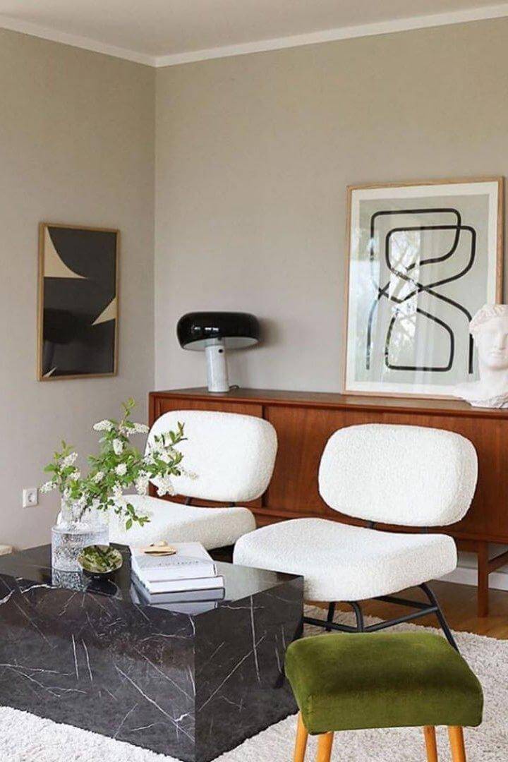 Elegant Marmor Bordlampe 28/40cm