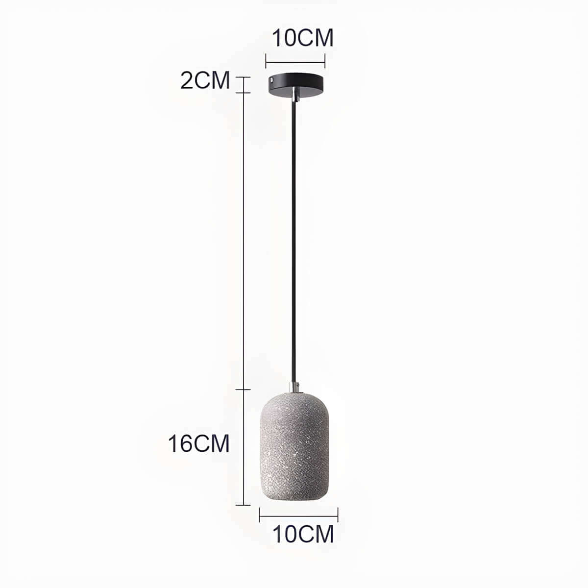 Moderne Cement Pendellampe - Dia 16cm