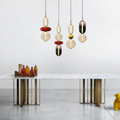 Farverig Glas Pendel - Moderne Designlampe