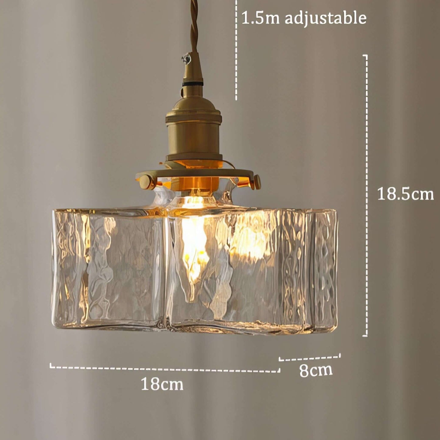 Elegant Retro Glas Hængelampe - 3 Størrelser