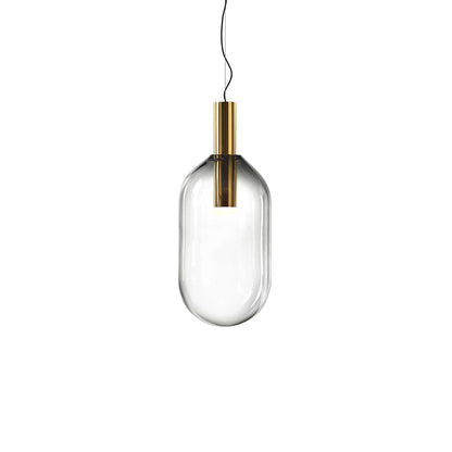 Elegant Pendel Lampe i Glas & Metal - Isabel