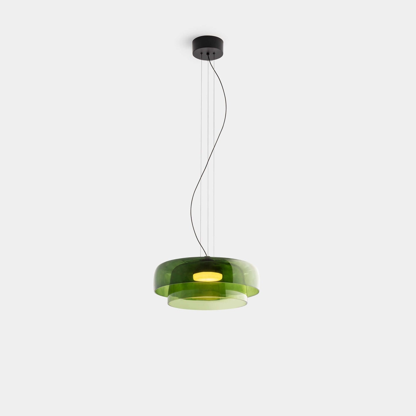 Elegant Glasloftlampe med LED | Justerbar