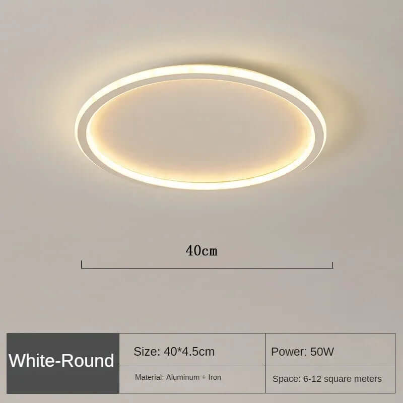 Runde LED loftslampe i skandinavisk design