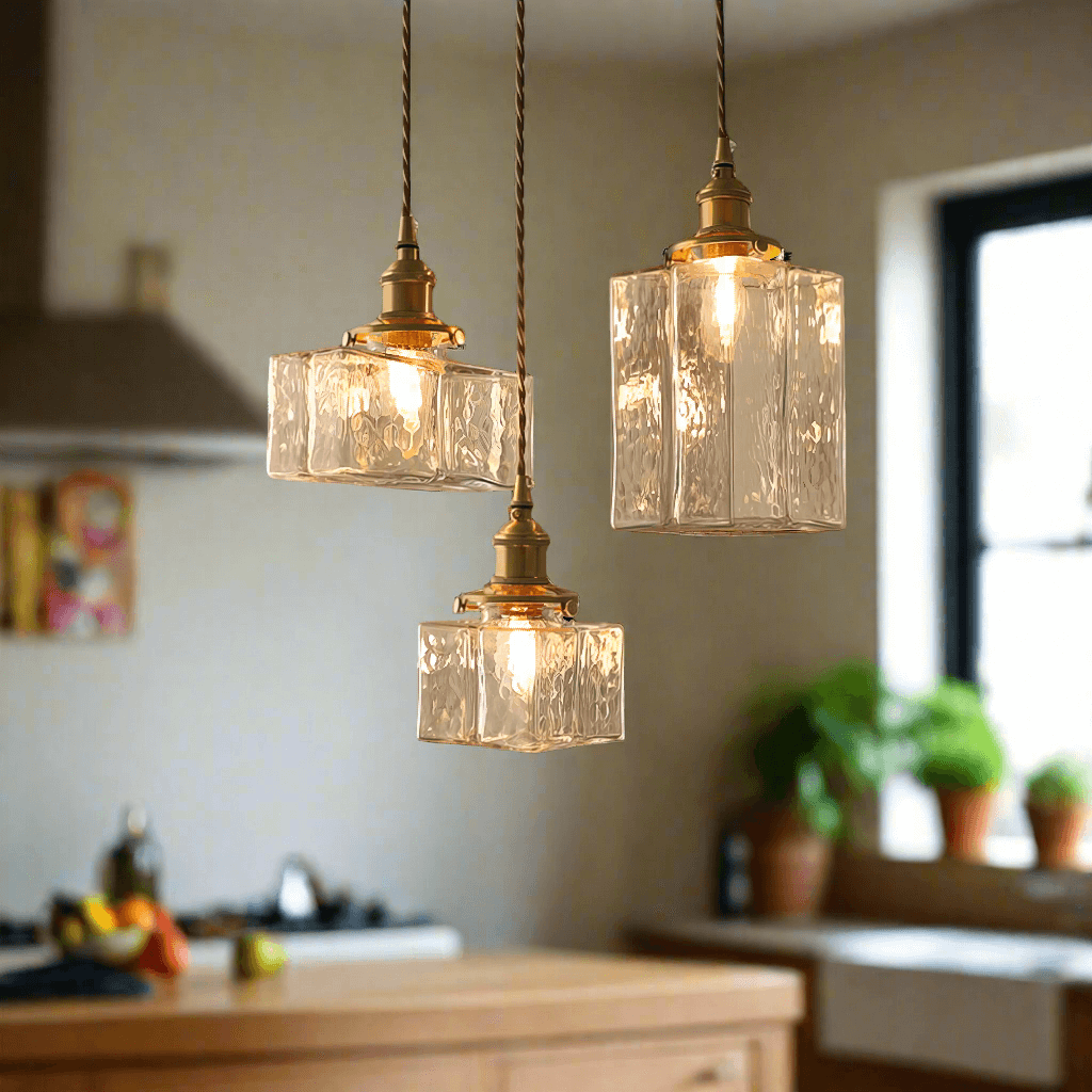 Elegant Retro Glas Hængelampe - 3 Størrelser