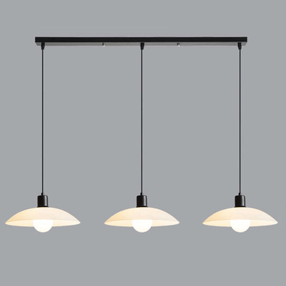 Elegant Pendellampe i Hvidt Glas - Minimalistisk Design