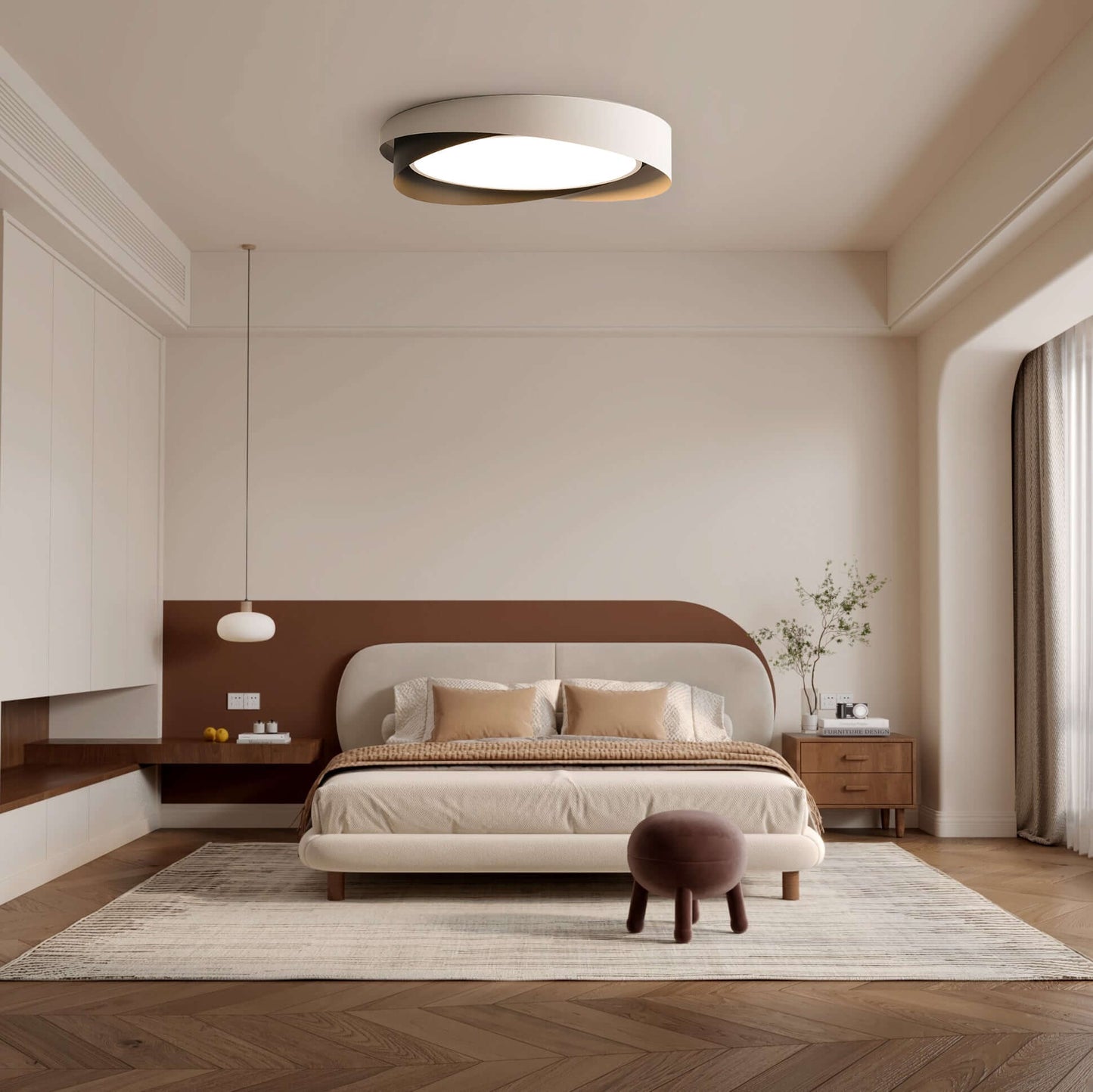 Moderne Loftlampe med Integreret LED