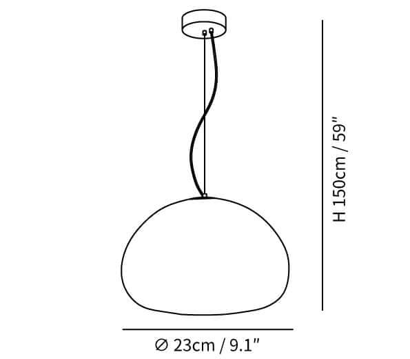 Elegant Dampet Bolle Pendellampe