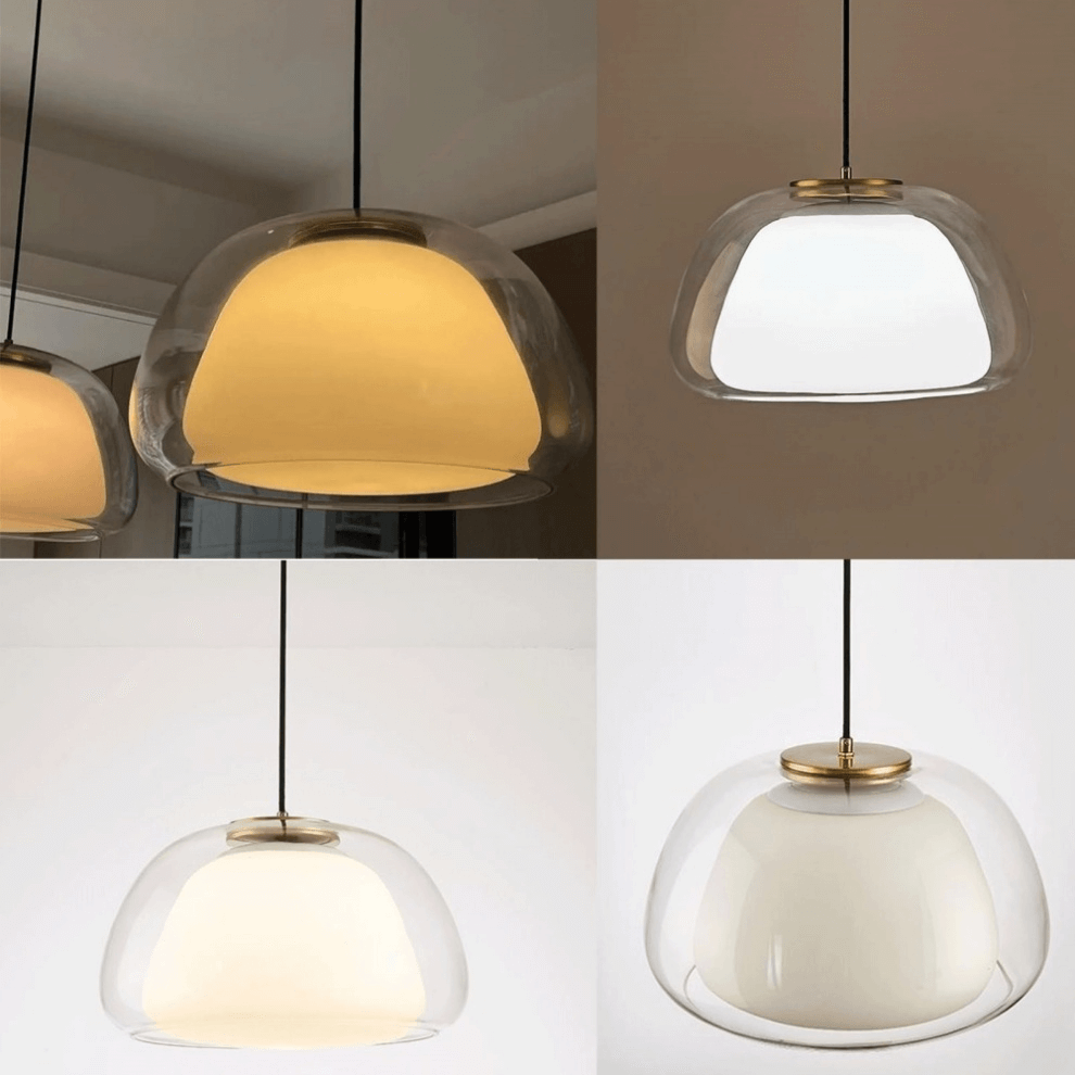 Elegant Jelly Pendellampe i Mælkeglas