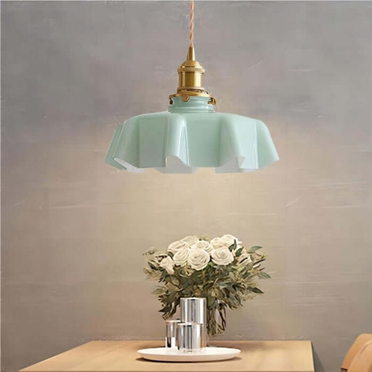 Elegant Retro Blomsterlampe i Glas