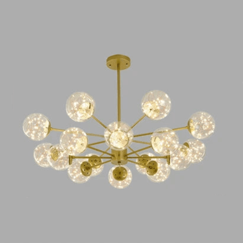 Elegant Glaskugle Lysekrone