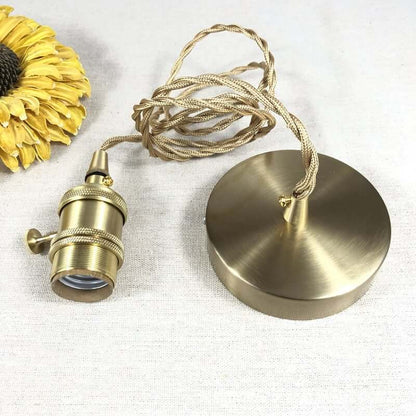 Elegant Messing & Glas Pendel - 20cm