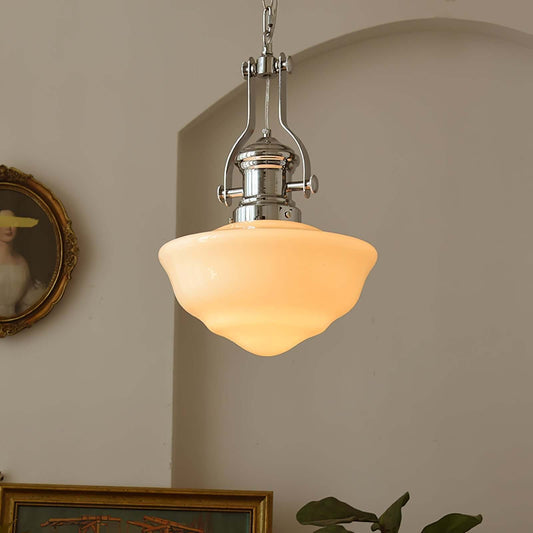 Elegant Skolehus Pendellampe - 30cm Glas