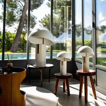 Designer Bordlampe i Metal og Glas - 30cm