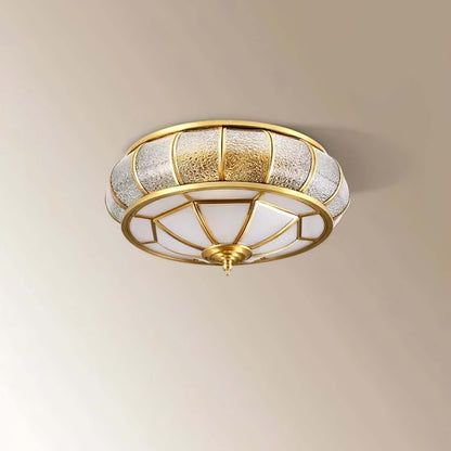 Loftslampe i Tekstureret Glas