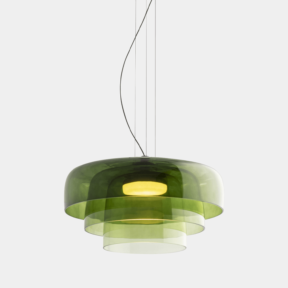 Elegant Glasloftlampe med LED | Justerbar