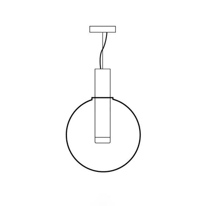 Elegant Pendel Lampe i Glas & Metal - Isabel