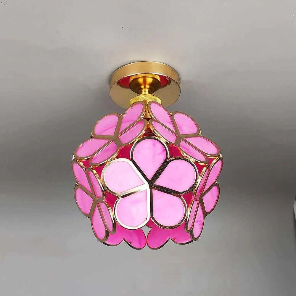 Elegant Blomsterglas Loftslampe