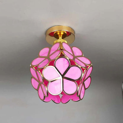 Elegant Blomsterglas Loftslampe