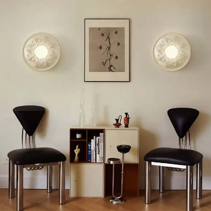 Moderne Harpiks Væglampe i Mælkekaffe