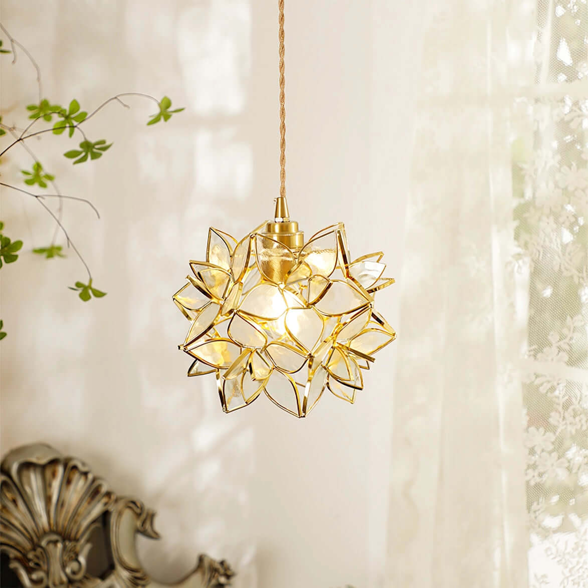 Elegant Kapiz Pendellampe