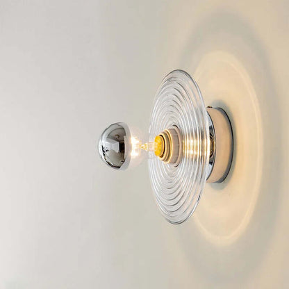 Vintage LED-væglampe i glas, 20 cm