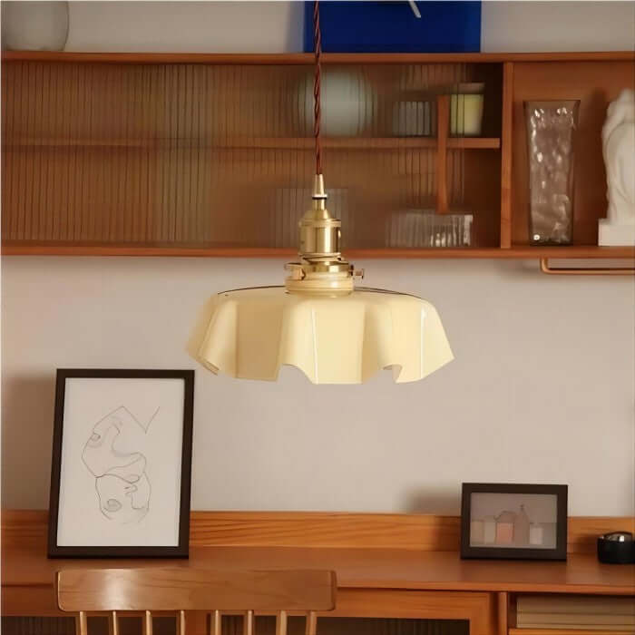 Elegant Retro Blomsterlampe i Glas