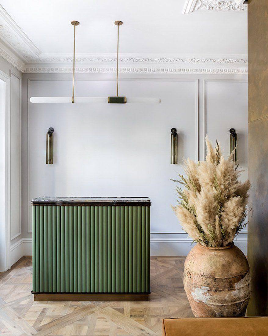 Elegant Kunstglas Lampe - Dia 10cm x H 48cm