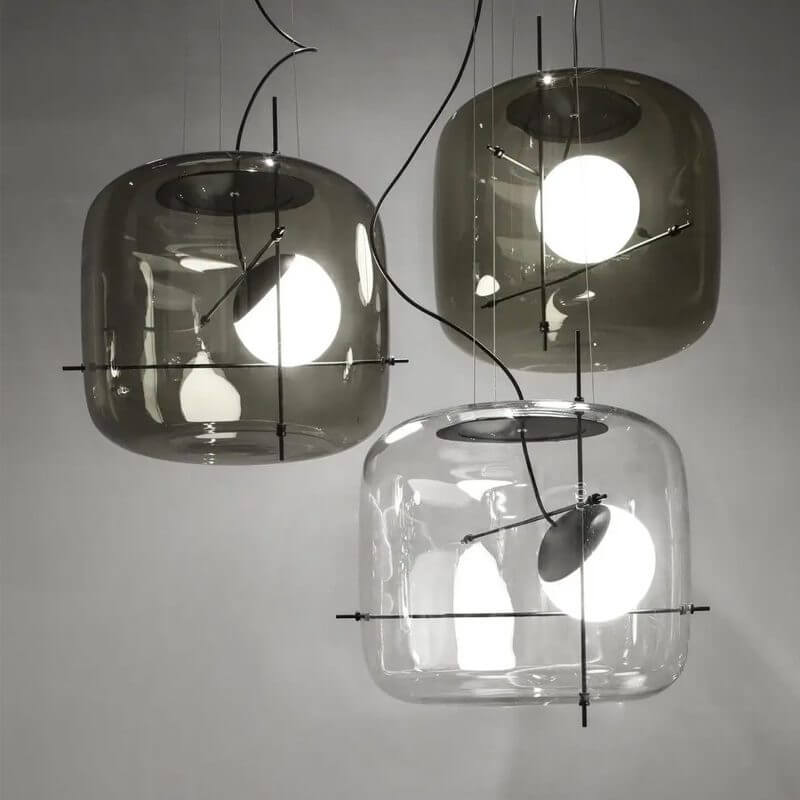 Elegant Glas Pendellampe - 30cm