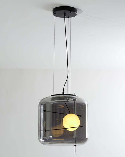 Elegant Glas Pendellampe - 30cm