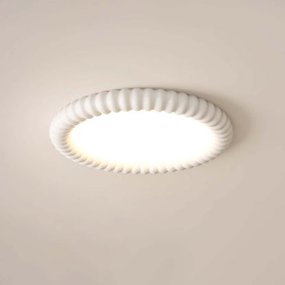 Modern LED Loftlampe med Bølget Design, 50cm
