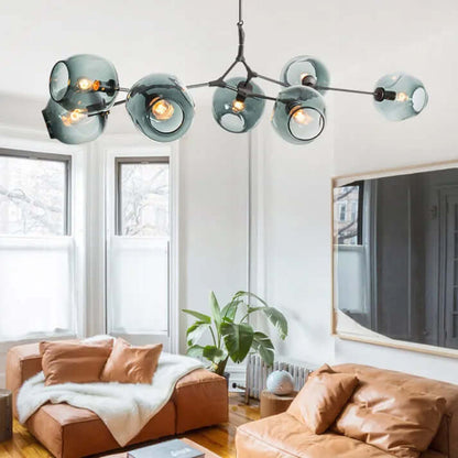 Moderne Sputnik Lysekrone i Bobleglas