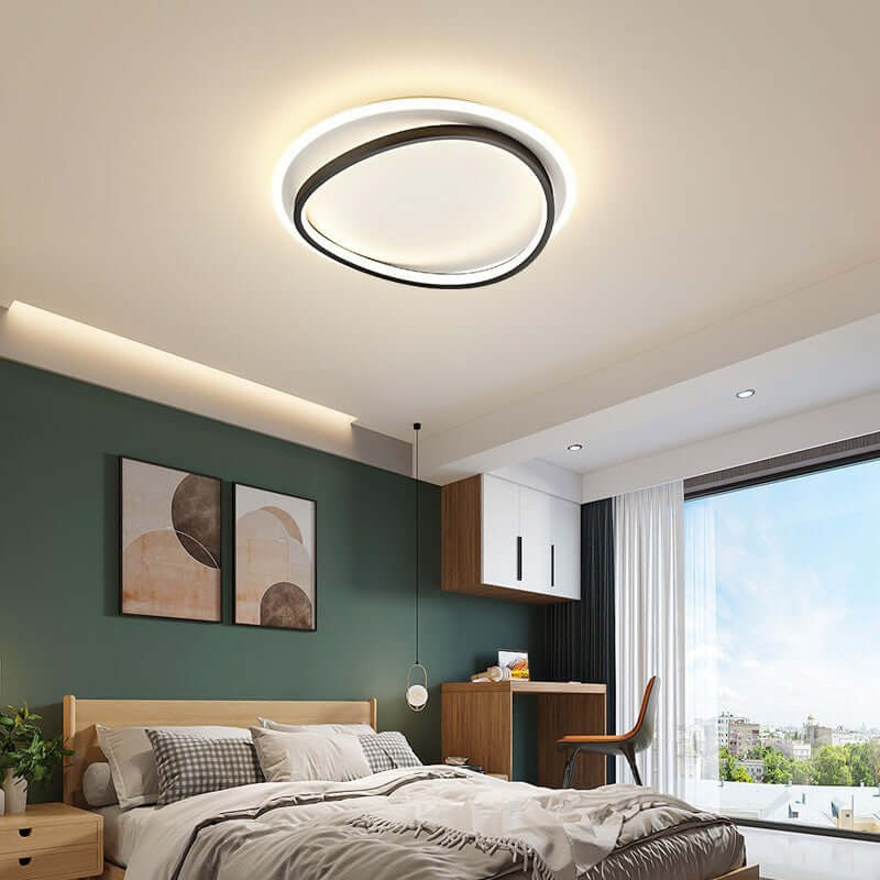 Elegant Loftslampe i Sort/Guld