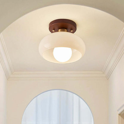 Vintage Hvid Lille Loftslampe