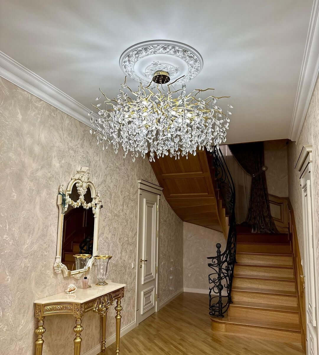 Elegant Krystal Lysekrone - Fransk Stil