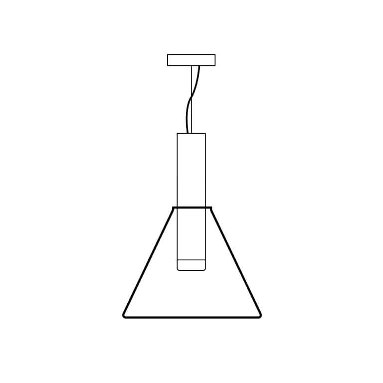 Elegant Pendel Lampe i Glas & Metal - Isabel